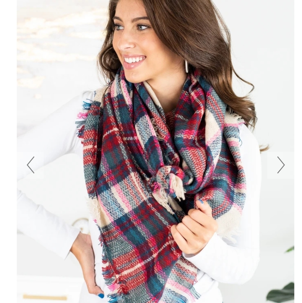 Plaid Blanket Scarf
